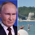 Vladimiras Putinas, numu&scaron;tas dronas prie Juodosios jūros