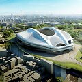 Buvęs Japonijos olimpinio stadiono dizainas