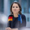 Vokietijos užsienio reikalų ministrė Annalena Baerbock Hagoje