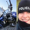 Grita Butkuvienė pirmoji atsidūrė pavojingos motociklo avarijos vietoje