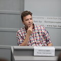 Romanas Protasevičius Baltarusijos valdžios atstovų spaudos konferencijoje