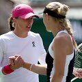 Iga Swiatek ir Caroline Wozniacki