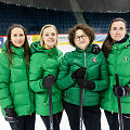 Lietuvos moterų kerlingo rinktinė: Justina Zaleckienė, Olga Dvojeglazova, Virginija Paulauskaitė, Rūta Blažienė.