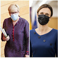 Žurnalistė Nemira Pumprickaitė, premjerė Ingrida &Scaron;imonytė, Seimo pirmininkė Viktorija Čmilytė-Nielsen