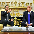 M. Rutte ir D. Trumpas / JIM WATSON / AFP