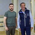 Ukrainos prezidentas Volodymyras Zelenskis ir TATENA vadovas Rafaelis Grossi