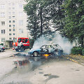 Daugiabučio kieme Kaune sudegė automobilis