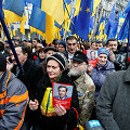 Apie du tūkstančiai ukrainiečių susirinko į Michailo Saaka&scaron;vilio palaikymo mitingą.