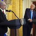 B. Netanyahu ir D. Trumpo spaudos konferencija / Evan Vucci / AP