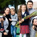 Ineta Puzaraitė-Žvagulienė ir Ąžuolas Žvagulis su vaikais Barbora ir Bernardu