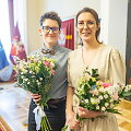 Vilniaus meras pasveikino pirmąją Lietuvoje tos pačios lyties asmenų porą su partnerystės pripažinimu