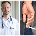 Gydytojas kardiologas Kristijonas Česas ir asociatyvinė nuotr.