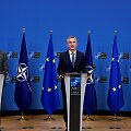 Europos Vadovų Tarybos pirmininkas Charles'is Michelis, NATO vadovas Jensas Stoltenbergas ir Europos Komisijos pirmininkė Ursula von der Leyen