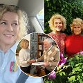 Giedrė Genevičiūtė, jos mama Irena Jocytė-Genevičienė ir sesė Edita &Scaron;mergelienė, Valdas Adamkus