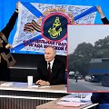 Vladimiras Putinas ir 155-osios jūrų pėstininkų brigados vėliava bei sprogimas Vladivostoke