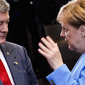 Petro Poro&scaron;enka ir Angela Merkel