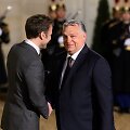 Prancūzijos lyderis E.Macronas ir Vengrijos premjeras V.Orbanas
