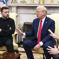 Volodymyras Zelenskis ir Donaldas Trumpas
