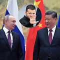Rusijos prezidentas Vladimiras Putinas, Kinijos lyderis Xi Jinpingas, Ukrainos vadovas Volodymyras Zelenskis