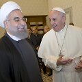 Popiežiaus ir Irano prezidento Hassano Rouhani susitikimas