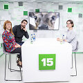 15min studijoje &ndash; filmo &bdquo;Animus Animalis&ldquo; režisierė Aistė Žegulytė ir montažo režisierius Mikas Žukauskas.