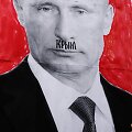 Vladimiras Putinas pie&scaron;inyje vaizduojamas kaip II pasaulinio karo vokiečių diktatorius Adolfas Hitleris