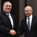 Mike'as Pompeo ir Vladimiras Putinas