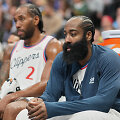 Kawhi Leonardas ir Jamesas Hardenas