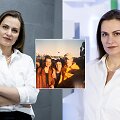 Jurga &Scaron;eduikytė su drauge ir Egidijumi Dragūnu-Sel anksčiau ir dabar