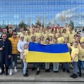 Kauno Vienybės aik&scaron;tėje &ndash; masinis vaikų &scaron;okis, i&scaron;rei&scaron;kiantis palaikymą Ukrainai