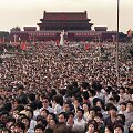 Protestuotojai Tiananmenio aik&scaron;tėje 1989 metais