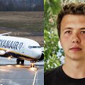 &bdquo;Ryanair&ldquo; lėktuvas, Romanas Protasevičius (Ž.Gedvilos, S.Cichanouskajos štabo nuotr. 15min koliažas)