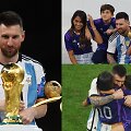 Lionelis Messi su žmona Antonela Roccuzzo ir sūnūmis Mateo, Thiago bei Ciro