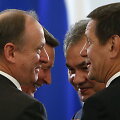 (i&scaron; kairės) Nikolajus Patru&scaron;evas, Sergejus Ivanovas, Sergejus &Scaron;oigu ir Aleksandras Žukovas