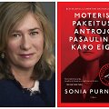 Ra&scaron;ytoja Sonia Purnell ir knygos vir&scaron;elis. 15min koliažas