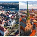 Kaunas (kairėje) ir Ryga (de&scaron;inėje)