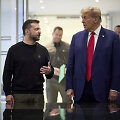 Volodymyras Zelenskis ir Donaldas Trumpas