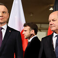 Lenkijos prezidentas Andrzejus Duda ir Vokietijos kancleris Olafas Scholzas