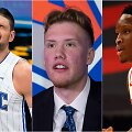 I&scaron; kairės: Nikola Vučevičius, Ignas Brazdeikis, Victoras Oladipo