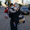 Palestinos gyventojai evakuojasi