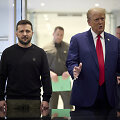 Volodymyras Zelenskis ir Donaldas Trumpas
