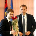 Domas Gri&scaron;kevičius (kairėje) ir &Scaron;iaulių meras Artūras Visockas