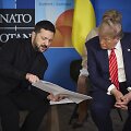 Volodymyras Zelenskis ir Donaldas Trumpas Hagoje / Ukraine Presidency/Ukrainian Pre / ZUMAPRESS.com