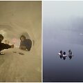 Originalios jaunuolių pramogos: dydžiu stebinantis iglu ir plaustai ant beuž&scaron;ąlančio tvenkinio