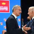 NATO vadovas Jensas Stoltenbergas ir JAV prezidentas Joe Bidenas