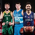 I&scaron; kairės: Bojanas Bogdanovičius, Domantas Sabonis, Luka Dončičius, Vasilije Micičius, Andrew Wigginsas