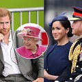 Princai Harry ir Andrew, karalienė Elizabeth II