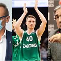 Romualdas Brazauskas (kairėje) kalbėjosi su Eurolygos vadovu Jordi Bertomeu (de&scaron;inėje) dėl koronaviruso situacijos