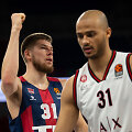 Rokas Giedraitis (kairėje) džiaugiasi pergale