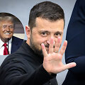 Ukrainos prezidentas Volodymyras Zelenskis ir buvęs JAV vadovas Donaldas Trumpas